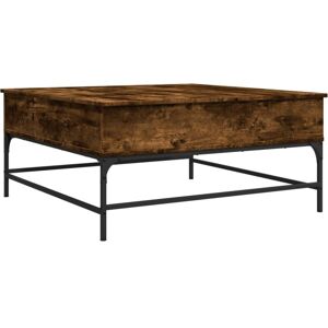 Vidaxl - Coffee Table Smoked Oak 95x95x45 cm Engineered Wood and Metal Vidaxl - Coffee Table Smoked Oak 95x95x45 cm Engineered Wood and Metal