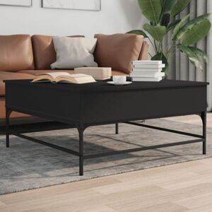 Coffee Table Black 95x95x45 cm Engineered Wood and Metal Vidaxl Coffee Table Black 95x95x45 cm Engineered Wood and Metal Vidaxl