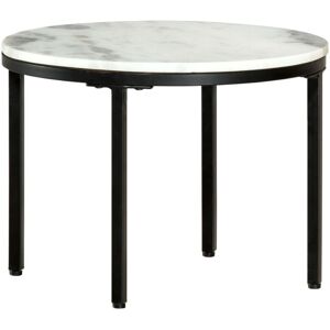 vidaXL Black and White Marble Coffee Table - Ø50 cm - Coffee Table vidaXL Black and White Marble Coffee Table - Ø50 cm - Coffee Table