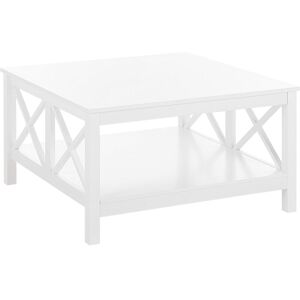 Beliani Coffee Table White - Square Two-Tier Boho MDF 45x80 Beliani Coffee Table White - Square Two-Tier Boho MDF 45x80