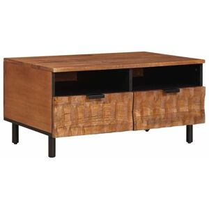 Coffee Table with Drawer Brown 80 x 54 x 40 cm Solid Mango Wood vidaXL Coffee Table with Drawer Brown 80 x 54 x 40 cm Solid Mango Wood vidaXL