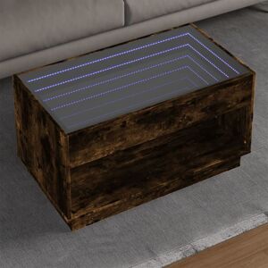 Vidaxl - Coffee Table with Infinity led Smoked Oak 90x50x50 cm Vidaxl - Coffee Table with Infinity led Smoked Oak 90x50x50 cm