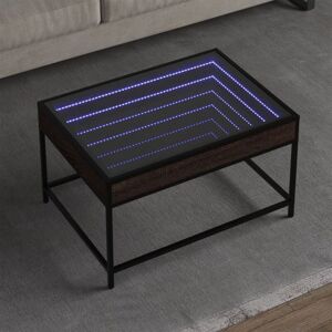 Coffee Table with Infinity led Brown Oak 70x50x41 cm Vidaxl Coffee Table with Infinity led Brown Oak 70x50x41 cm Vidaxl