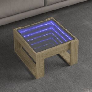 Coffee Table with Infinity led Sonoma Oak 50x53x30 cm Vidaxl Coffee Table with Infinity led Sonoma Oak 50x53x30 cm Vidaxl