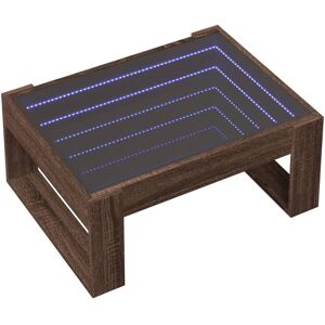 Coffee Table with Infinity led Brown Oak 70x53x30 cm Vidaxl Coffee Table with Infinity led Brown Oak 70x53x30 cm Vidaxl