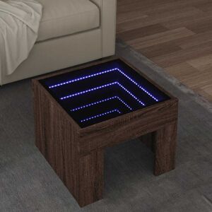 Coffee Table with Infinity led Brown Oak 40x40x30 cm Vidaxl Coffee Table with Infinity led Brown Oak 40x40x30 cm Vidaxl