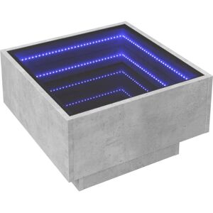 vidaXL Concrete Grey Side Table with LED - 50x50x30cm vidaXL Concrete Grey Side Table with LED - 50x50x30cm