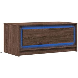 Coffee Table with led Lights Brown Oak Engineered Wood Vidaxl Coffee Table with led Lights Brown Oak Engineered Wood Vidaxl
