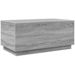 Coffee Table with LED Lights Grey Sonoma 90x50x40 cm vidaXL Coffee Table with LED Lights Grey Sonoma 90x50x40 cm vidaXL