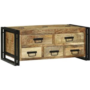 BONNEVIE Coffee Table,Center table,Low table Brown 90 x 50 x 38 cm Solid rough mango wood CFW15270 BONNEVIE Coffee Table,Center table,Low table Brown 90 x 50 x 38 cm Solid rough mango wood CFW15270