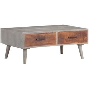 Bonnevie - Coffee Table,Center table,Low table Grey 100x60x40 cm Solid Rough Mango Wood VSVS712261 Bonnevie - Coffee Table,Center table,Low table Grey 100x60x40 cm Solid Rough Mango Wood VSVS712261