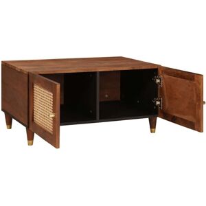 BONNEVIE Coffee Table,Center table,Low tables Brown 80 x 50 x 40 cm Cane and solid mango wood CFW47256 BONNEVIE Coffee Table,Center table,Low tables Brown 80 x 50 x 40 cm Cane and solid mango wood CFW47256