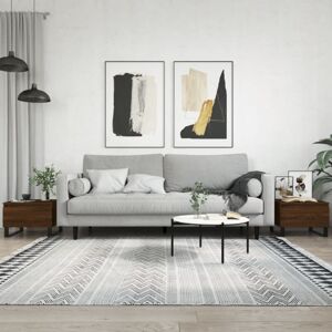 Vidaxl - Coffee Tables 2 pcs Brown Oak 50x46x35 cm Engineered Wood Vidaxl - Coffee Tables 2 pcs Brown Oak 50x46x35 cm Engineered Wood