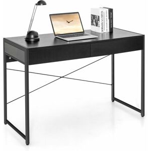 Costway - Computer Desk Wooden pc Laptop Table Writing Workstation 2 Drawers Study Desk Costway - Computer Desk Wooden pc Laptop Table Writing Workstation 2 Drawers Study Desk