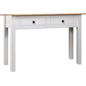 Console Table White 110x40x72 cm Solid Pine Wood Panama Range Vidaxl Console Table White 110x40x72 cm Solid Pine Wood Panama Range Vidaxl