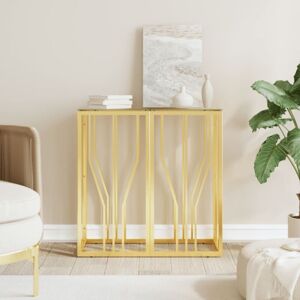 Vidaxl - Console Table Gold 70x30x70 cm Stainless Steel and Glass Vidaxl - Console Table Gold 70x30x70 cm Stainless Steel and Glass