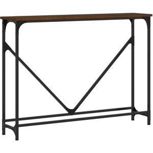 Console Table Brown Oak 102x22.5x75 cm Engineered Wood Vidaxl Console Table Brown Oak 102x22.5x75 cm Engineered Wood Vidaxl