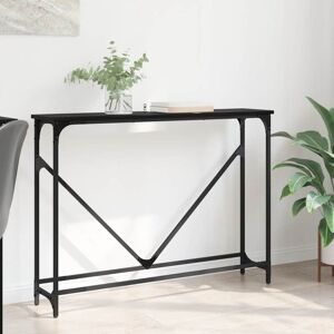 Console Table Black oak 102 x 22.5 x 75 cm Engineered wood vidaXL Console Table Black oak 102 x 22.5 x 75 cm Engineered wood vidaXL