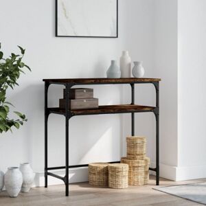 Console Table Smoked Oak 75x35.5x75 cm Engineered Wood Vidaxl Console Table Smoked Oak 75x35.5x75 cm Engineered Wood Vidaxl