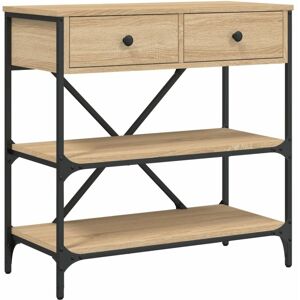 Console Table Sonoma Oak 75x34.5x75 cm Engineered Wood Vidaxl Console Table Sonoma Oak 75x34.5x75 cm Engineered Wood Vidaxl