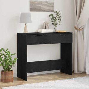 Console Table Black oak 90 x 36 x 75 cm Engineered wood Vidaxl Console Table Black oak 90 x 36 x 75 cm Engineered wood Vidaxl