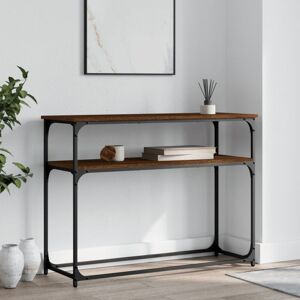 Console Table Brown Oak 100x35.5x75 cm Engineered Wood Vidaxl Console Table Brown Oak 100x35.5x75 cm Engineered Wood Vidaxl