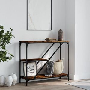 Console Table Smoked Oak 88.5x30x75 cm Engineered Wood Vidaxl Console Table Smoked Oak 88.5x30x75 cm Engineered Wood Vidaxl