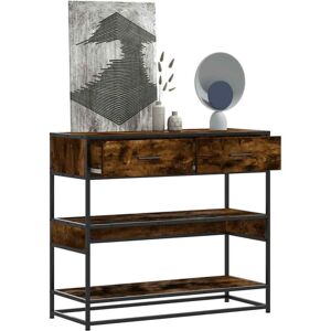 Console Table Smoked Oak 90x35x80 cm Engineered Wood Vidaxl Console Table Smoked Oak 90x35x80 cm Engineered Wood Vidaxl