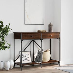 Console Table Brown Oak 100x39x78.5 cm Engineered Wood Vidaxl Console Table Brown Oak 100x39x78.5 cm Engineered Wood Vidaxl