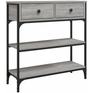 Console Table Grey Sonoma 72.5x25x75 cm Engineered Wood Vidaxl Console Table Grey Sonoma 72.5x25x75 cm Engineered Wood Vidaxl