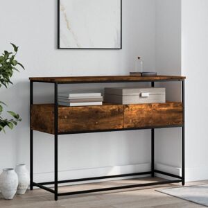 vidaXL Smoked Oak Console Table 100x40x75 cm - Console Table vidaXL Smoked Oak Console Table 100x40x75 cm - Console Table