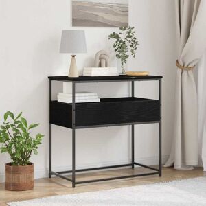 Console Table with Drawer with Shelf Black oak 75 x 40 x 75 cm Vidaxl Console Table with Drawer with Shelf Black oak 75 x 40 x 75 cm Vidaxl