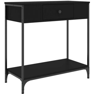 Console Table Black 75x34.5x75 cm Engineered Wood vidaXL Console Table Black 75x34.5x75 cm Engineered Wood vidaXL