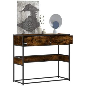 Console Table Smoked Oak 90x35x80 cm Engineered Wood Vidaxl Console Table Smoked Oak 90x35x80 cm Engineered Wood Vidaxl