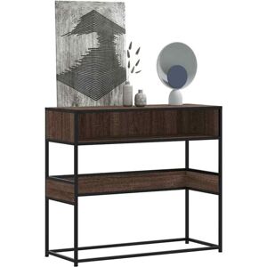 Console Table Brown Oak 90x35x80 cm Engineered Wood Vidaxl Console Table Brown Oak 90x35x80 cm Engineered Wood Vidaxl