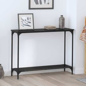 Console Table Black oak 101 x 30.5 x 75 cm Engineered wood vidaXL Console Table Black oak 101 x 30.5 x 75 cm Engineered wood vidaXL