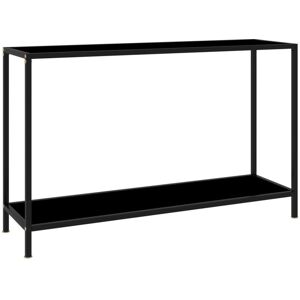 Console Table Black 120x35x75 cm Tempered Glass Vidaxl Console Table Black 120x35x75 cm Tempered Glass Vidaxl