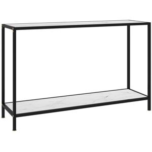 Console Table White 120x35x75 cm Tempered Glass Vidaxl Console Table White 120x35x75 cm Tempered Glass Vidaxl