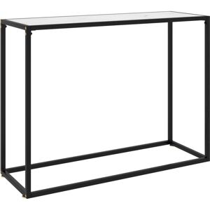 Console Table White 100x35x75 cm Tempered Glass Vidaxl Console Table White 100x35x75 cm Tempered Glass Vidaxl