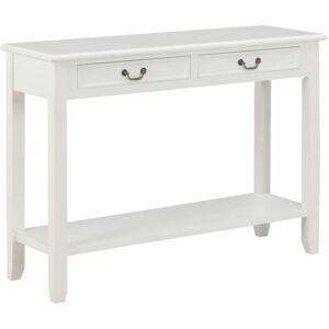 Console Table White 110x35x80 cm Wood Vidaxl Console Table White 110x35x80 cm Wood Vidaxl