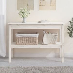 Console Table White 110x40x75 cm Solid Wood Pine Vidaxl Console Table White 110x40x75 cm Solid Wood Pine Vidaxl