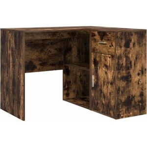 Corner Desk 2 pcs Smoked Oak 102 x 50 x 75 cm Engineered wood Vidaxl Corner Desk 2 pcs Smoked Oak 102 x 50 x 75 cm Engineered wood Vidaxl