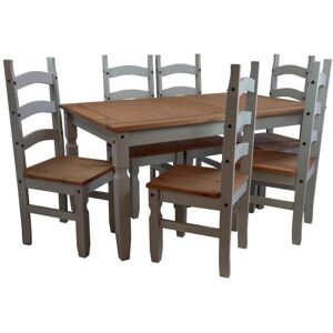 Mercers Furniture - Corona Grey Wax 5'0' Dining Table & 4 Chairs Mercers Furniture - Corona Grey Wax 5'0' Dining Table & 4 Chairs