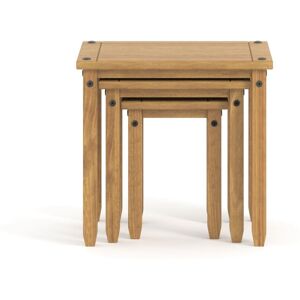 Core Products - Corona Nest of Tables - Pine - 53 x 35 x 51.1 cm - Antique Waxed Pine Core Products - Corona Nest of Tables - Pine - 53 x 35 x 51.1 cm - Antique Waxed Pine