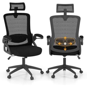 Costway - Ergonomic Office Chair Adjustable Swivel Task Chair w/ Lumbar Support Costway - Ergonomic Office Chair Adjustable Swivel Task Chair w/ Lumbar Support