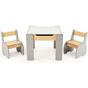 COSTWAY Kids Table and Chair Set, Wooden Children Study Desk with 2 Chairs, Reversible Blackboard Tabletop & Hidden Storage, 3PCS Toddler Activity COSTWAY Kids Table and Chair Set, Wooden Children Study Desk with 2 Chairs, Reversible Blackboard Tabletop & Hidden Storage, 3PCS Toddler Activity