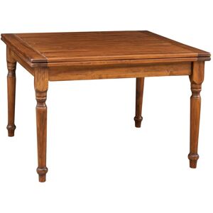 Biscottini - Dining table Solid wood table Square Extendable table 120x120 cm Space-saving Kitchen table Made in Italy Colour walnut Biscottini - Dining table Solid wood table Square Extendable table 120x120 cm Space-saving Kitchen table Made in Italy Colour walnut