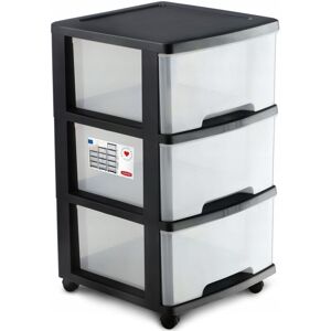 Curver Bookcase on Wheels with 3 Drawers - 20 L Storage Curver Bookcase on Wheels with 3 Drawers - 20 L Storage