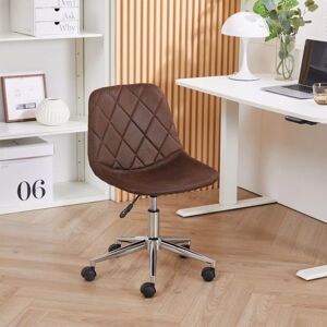 Furniture One - Cushioned Computer Desk Office Chair - Brown Furniture One - Cushioned Computer Desk Office Chair - Brown
