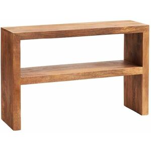 Verty Furniture - Dakota Light Mango Console Table with Shelf - Light Wood Verty Furniture - Dakota Light Mango Console Table with Shelf - Light Wood